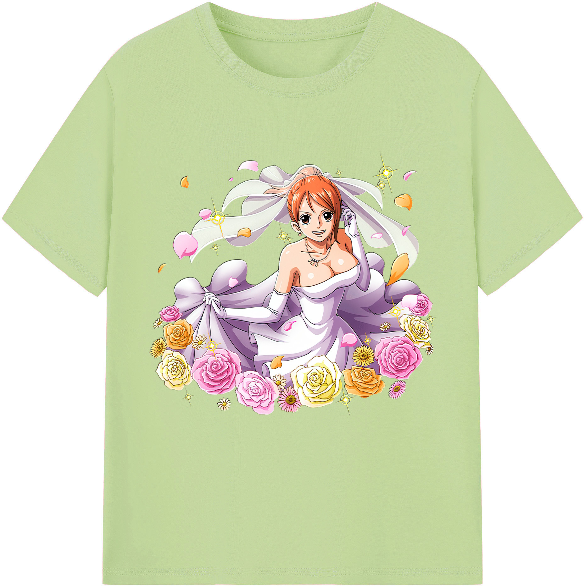 ワンピース ナミ ONE PIECE Nami 綿100％半袖Tシャツ（フロントプリント）